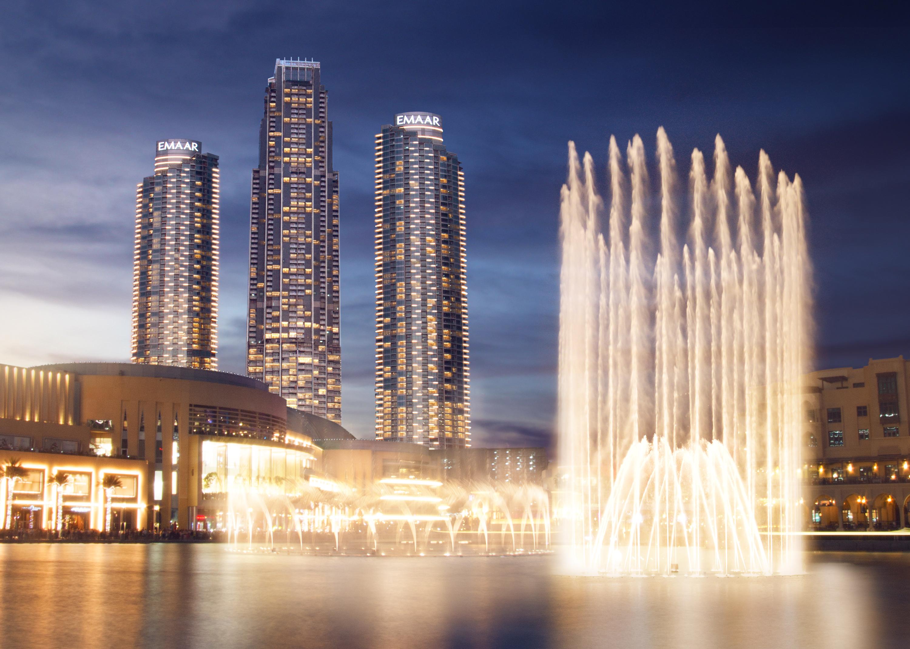 Address Dubai Mall Esterno foto Fountain at the complex