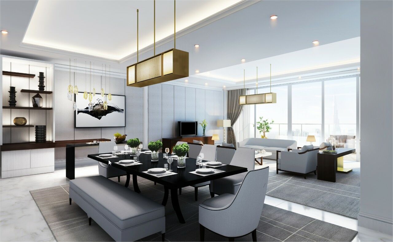 Address Dubai Mall Esterno foto 3D interior rendering